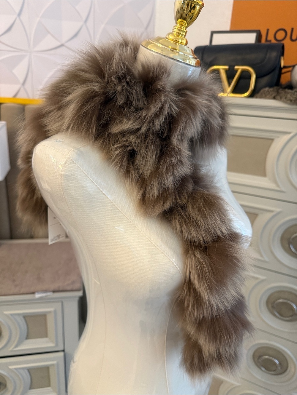 NWT REAL FOX FUR SCARF